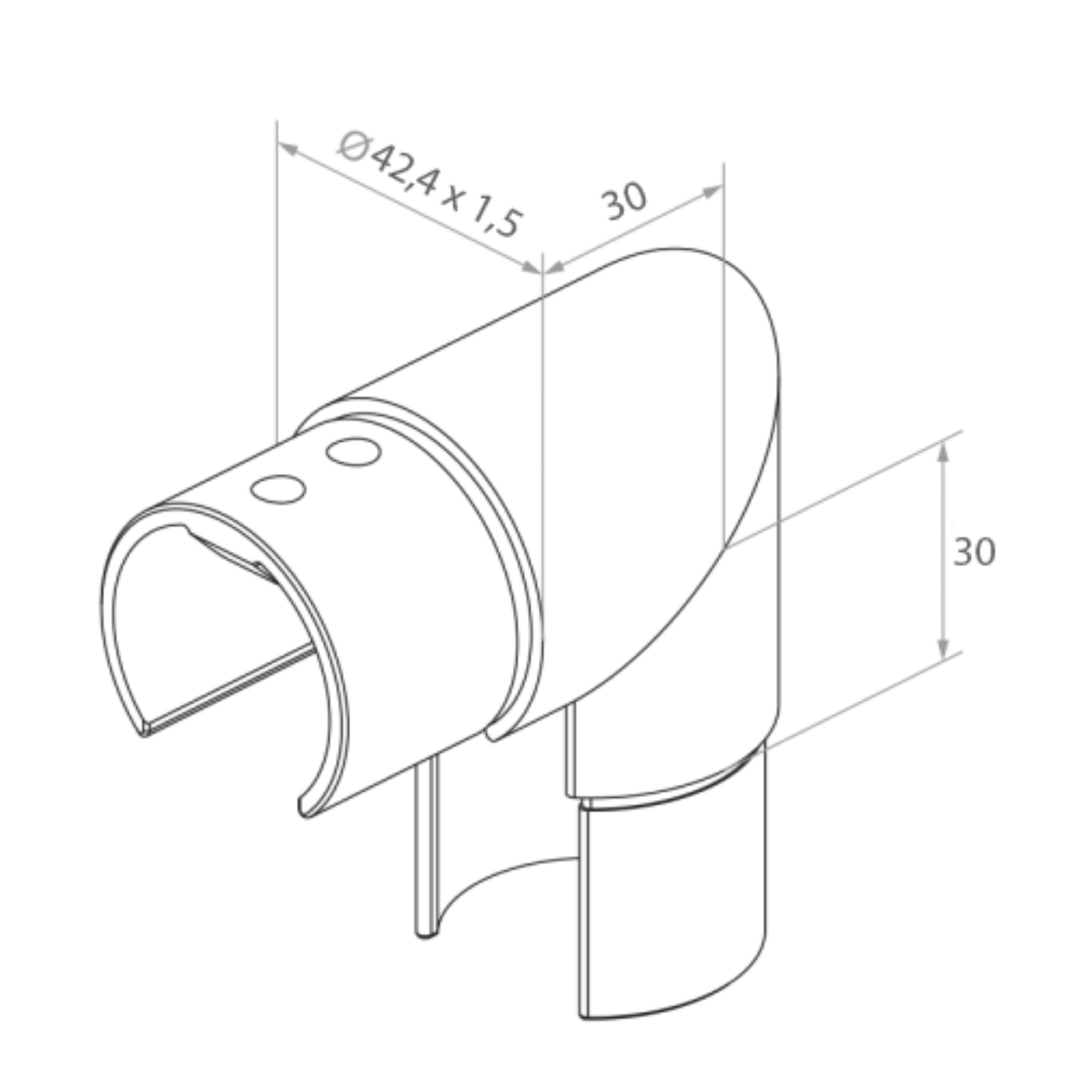 Vertical fitting (90°) - StroFIX