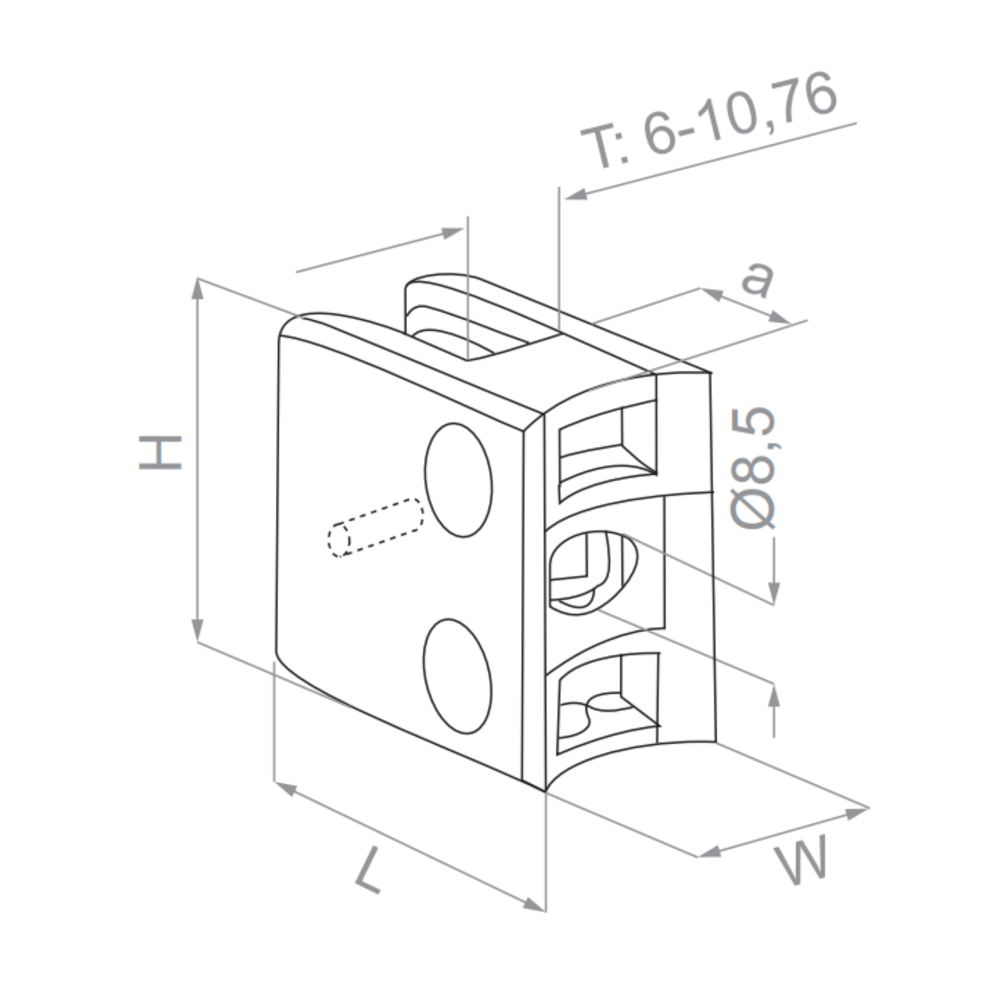 (C) Glass clamp - 42.4/48.3 (L=45) - StroFIX