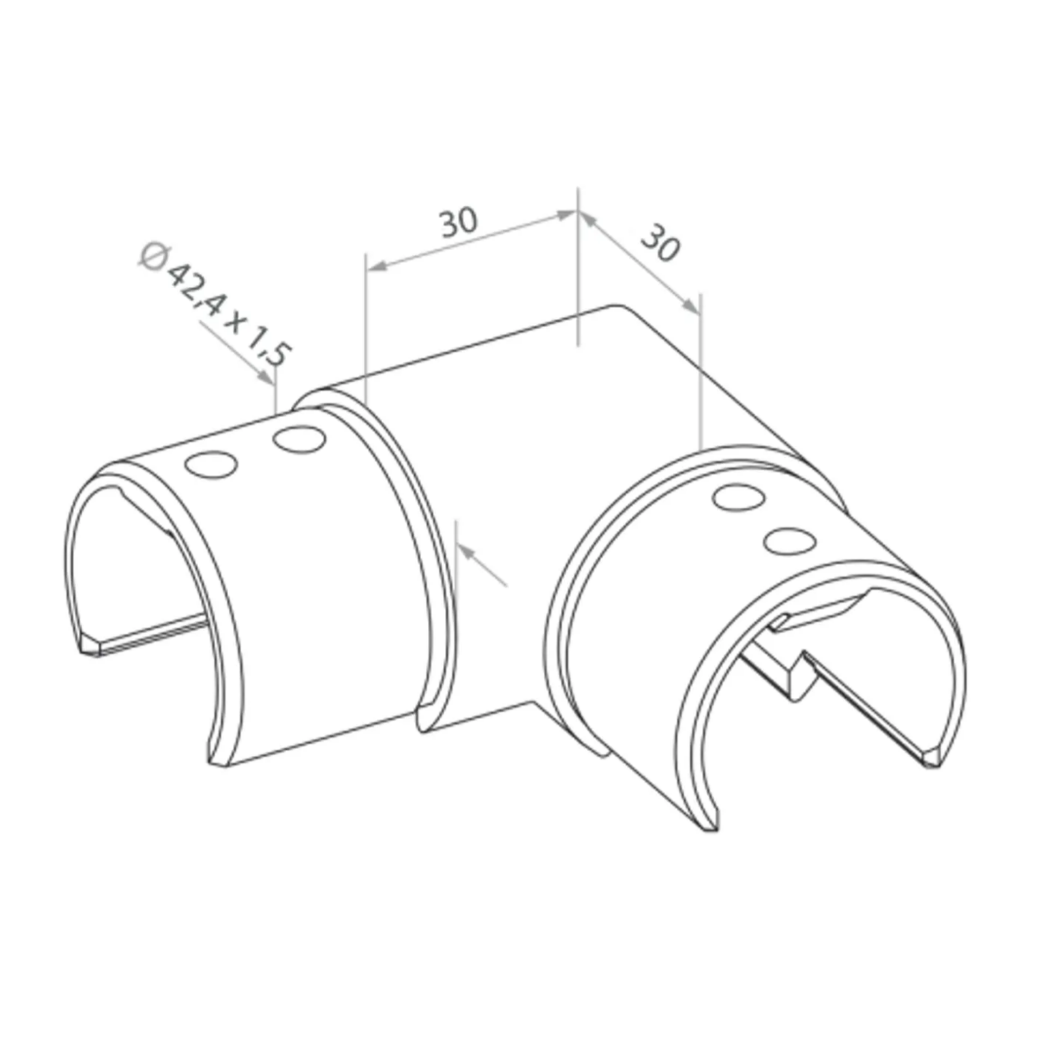 Horizontal fitting (90°) - StroFIX