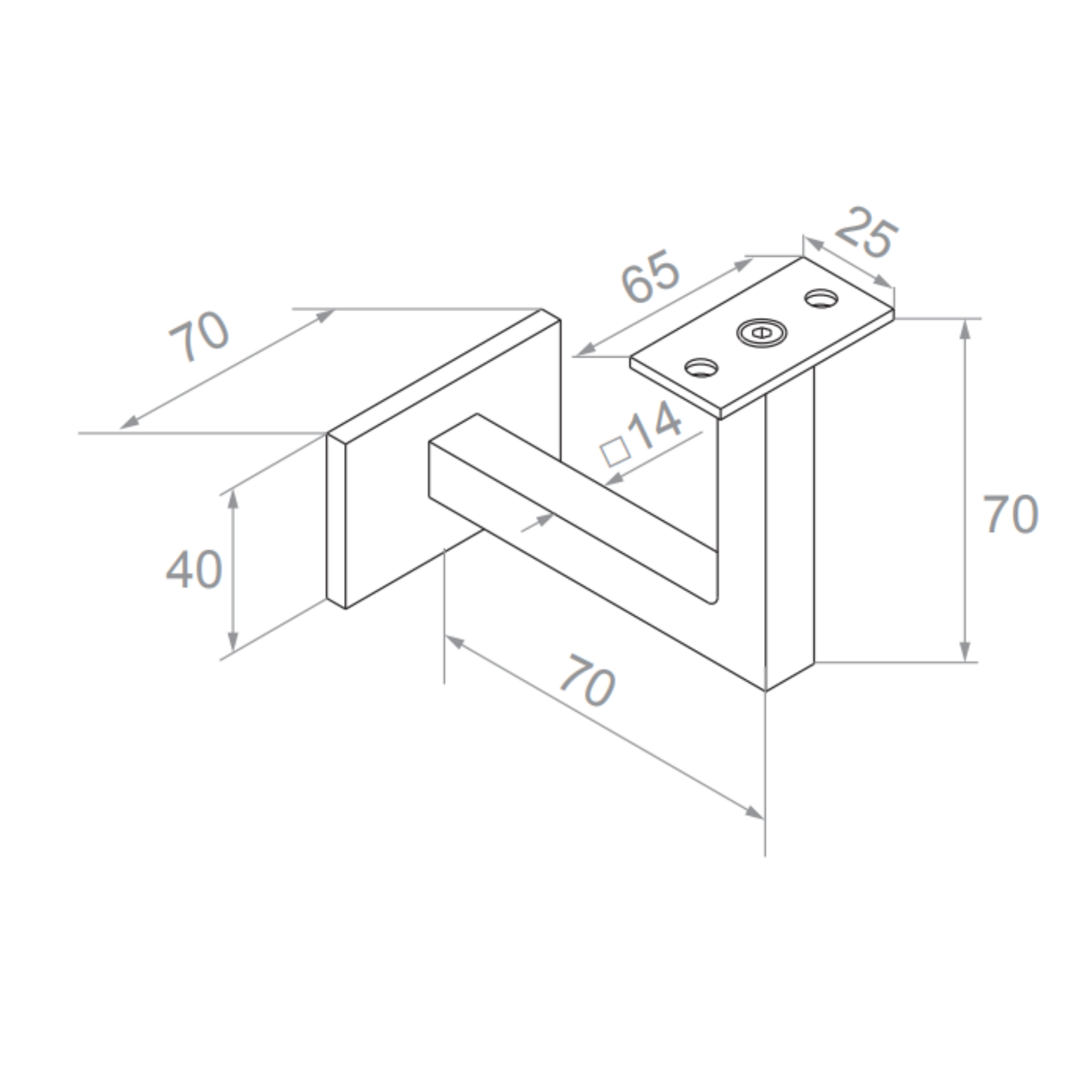 Handrail support -Flat - StroFIX