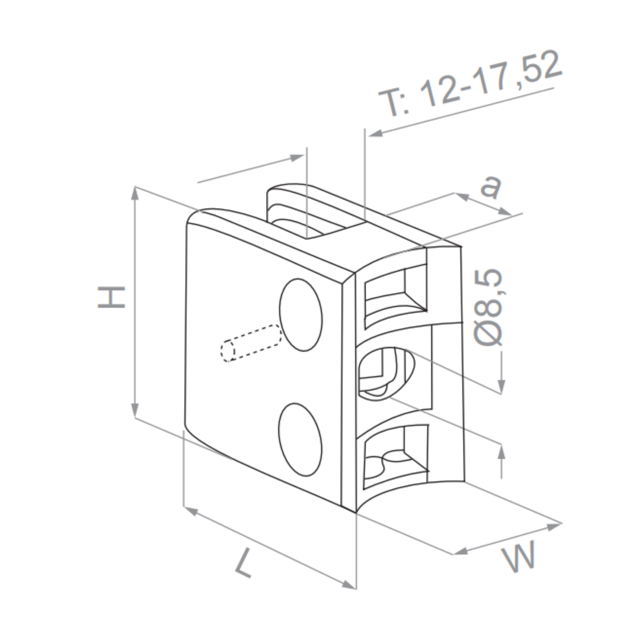 (E) Glass clamp - 42.4 (L=67) - StroFIX