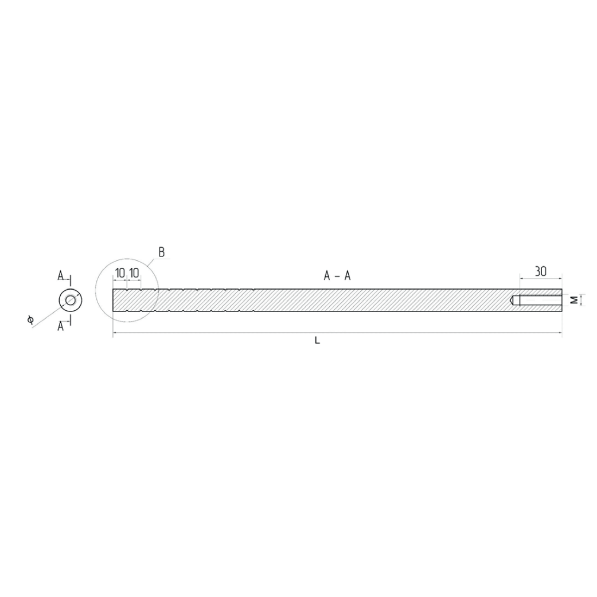 Steel anchor (L=320mm) - StroFIX