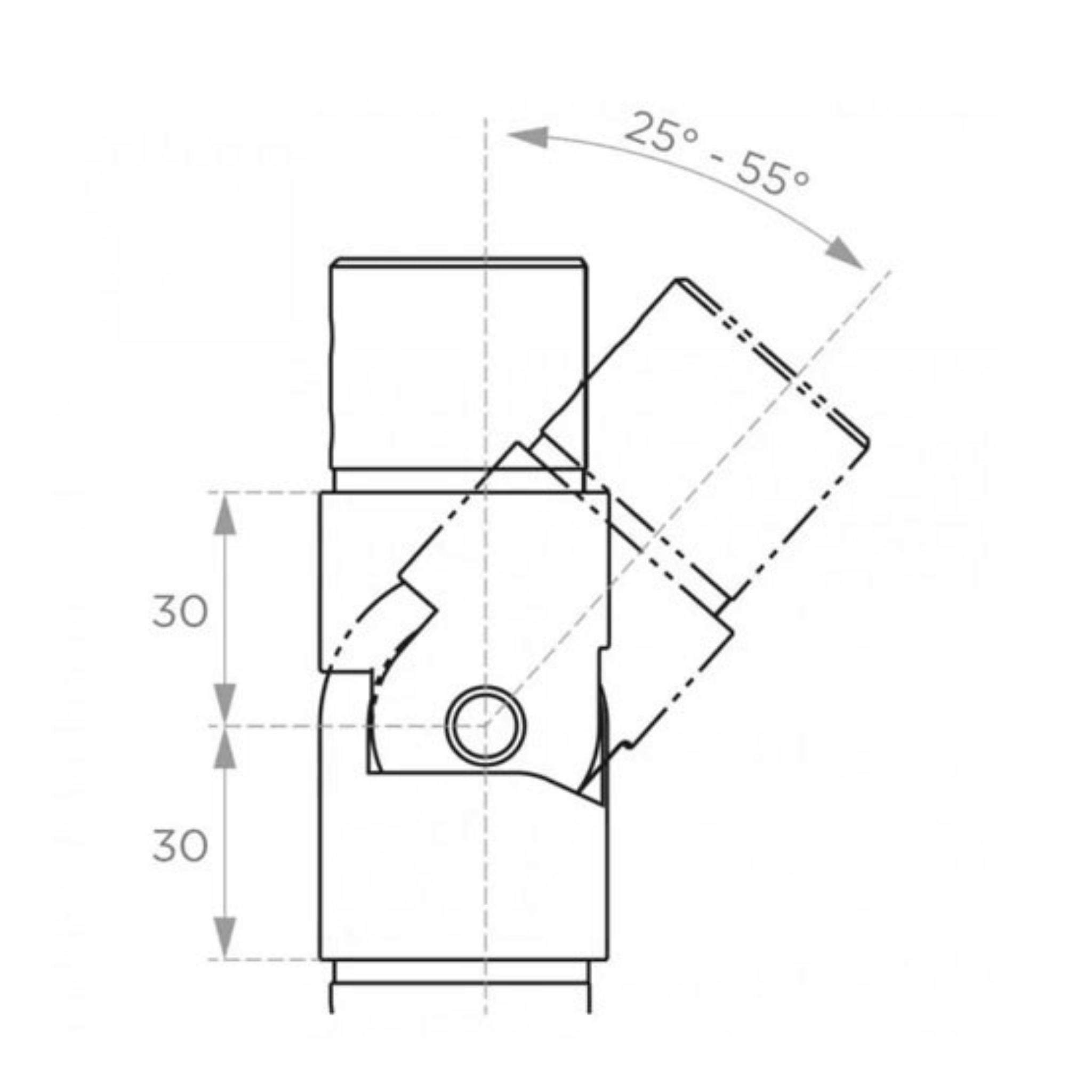 Flush elbow adjustable - StroFIX