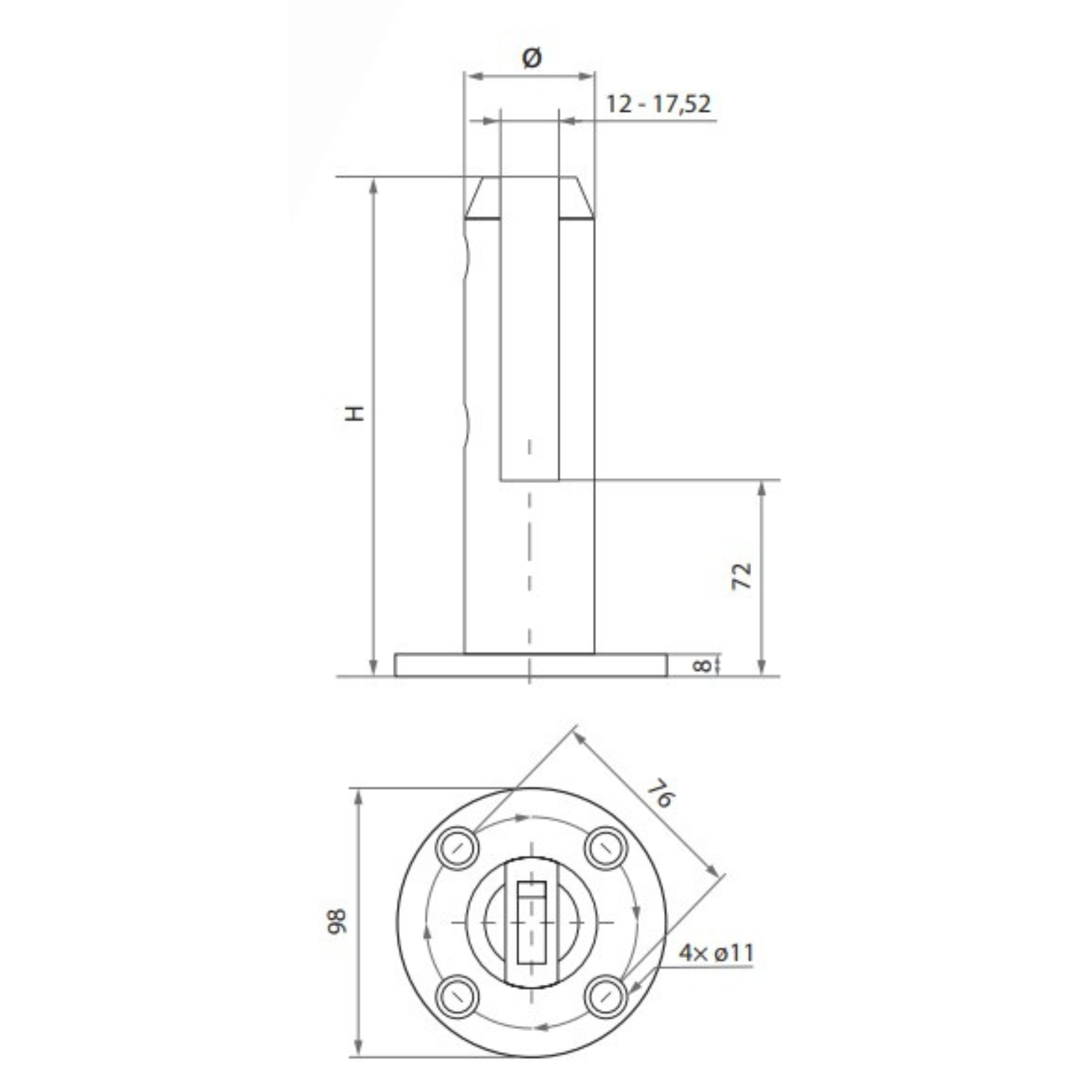 Base glass clamp - StroFIX