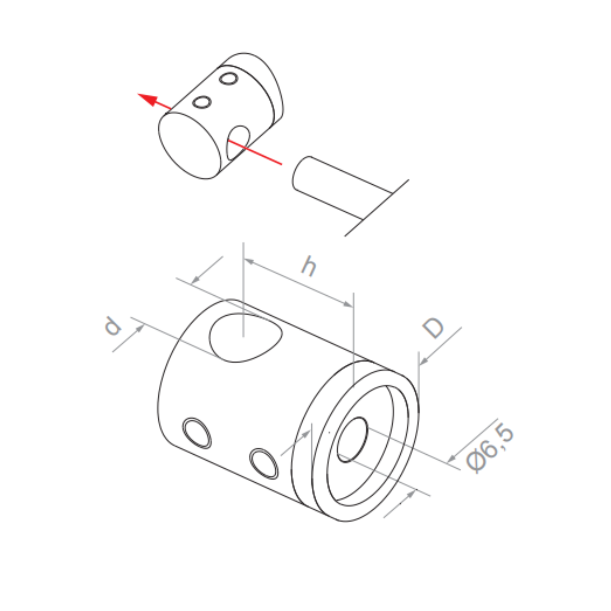 Crossbar holder - Flat - StroFIX