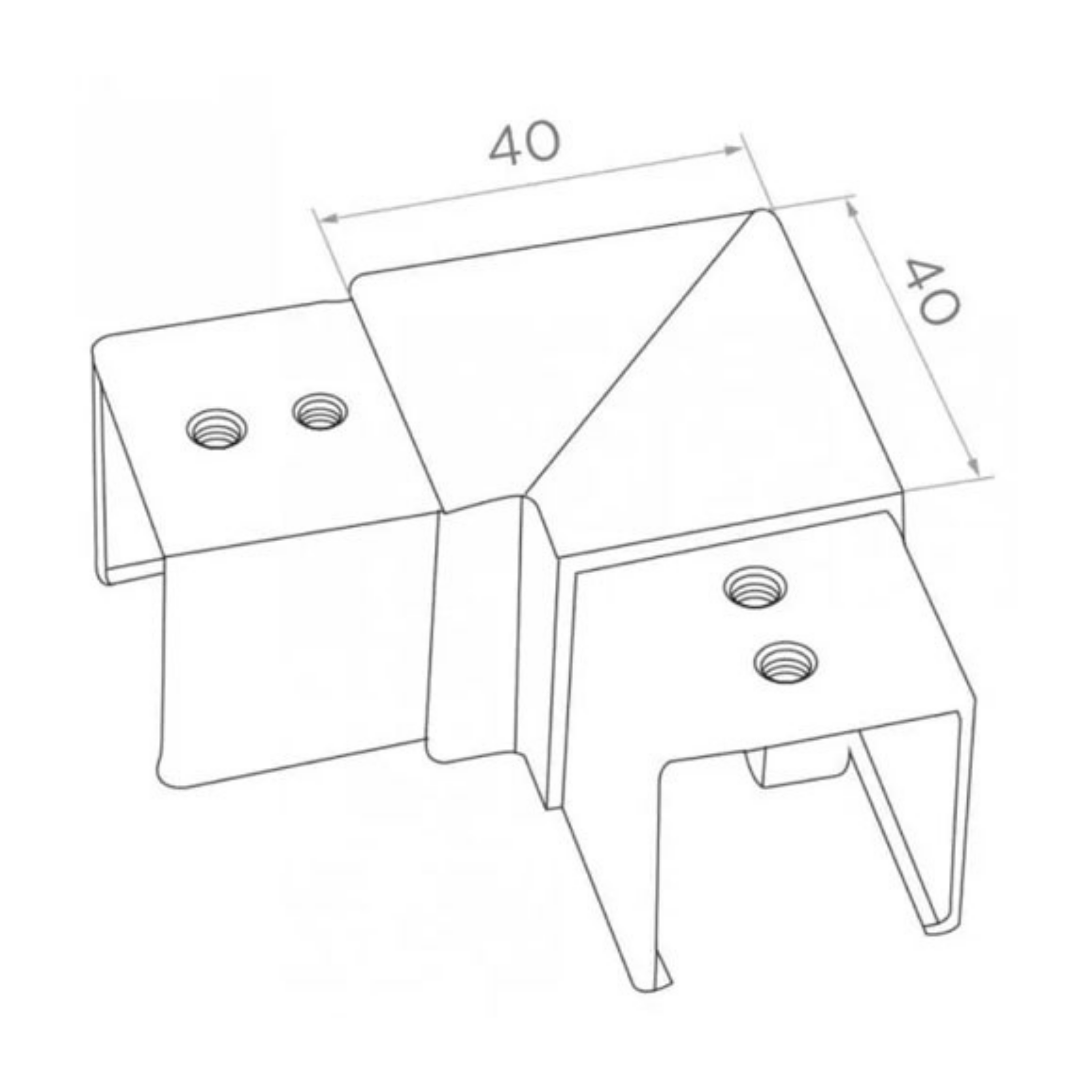 Horizontal fitting (90°) - StroFIX