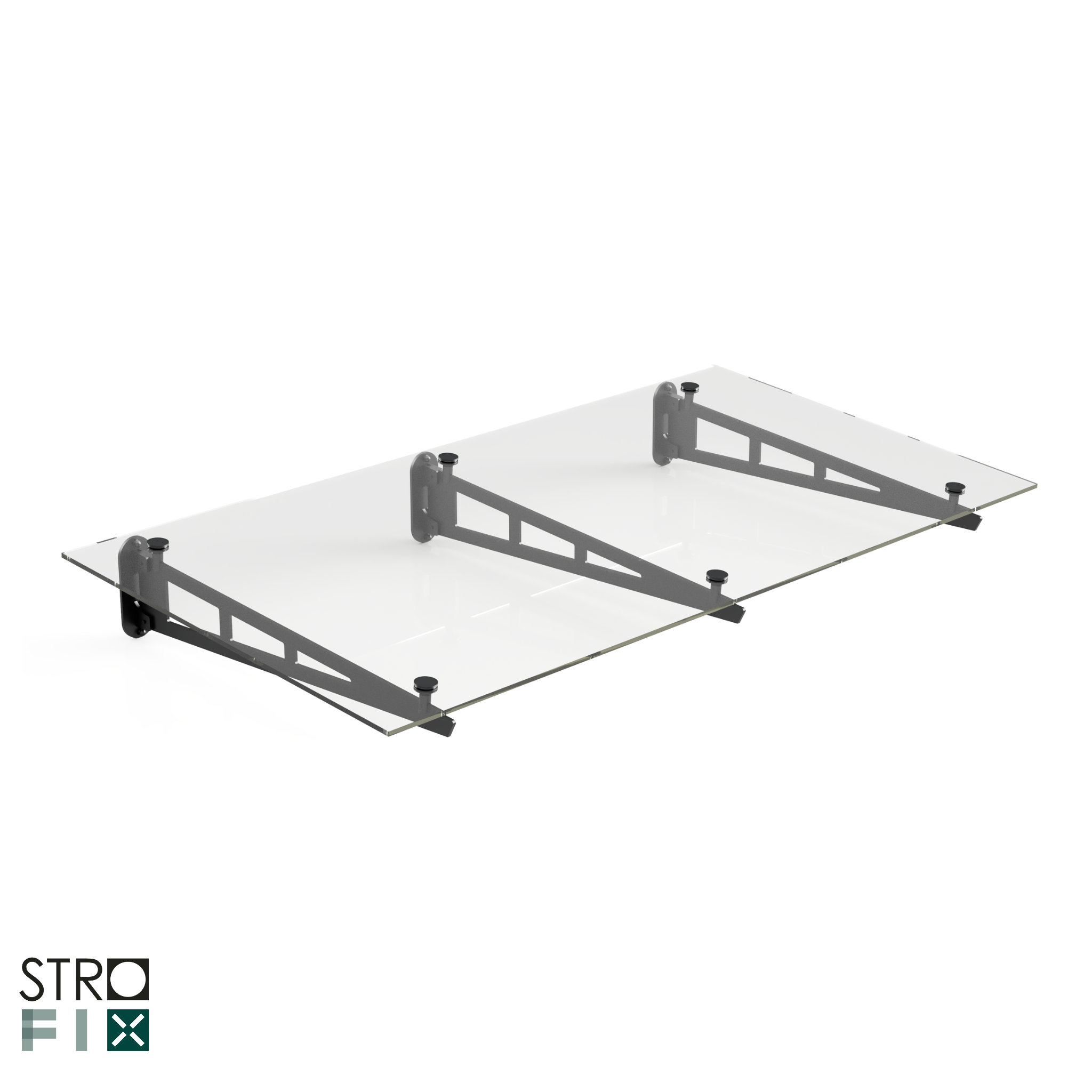 Glass canopy on 3 supports - StroFIX