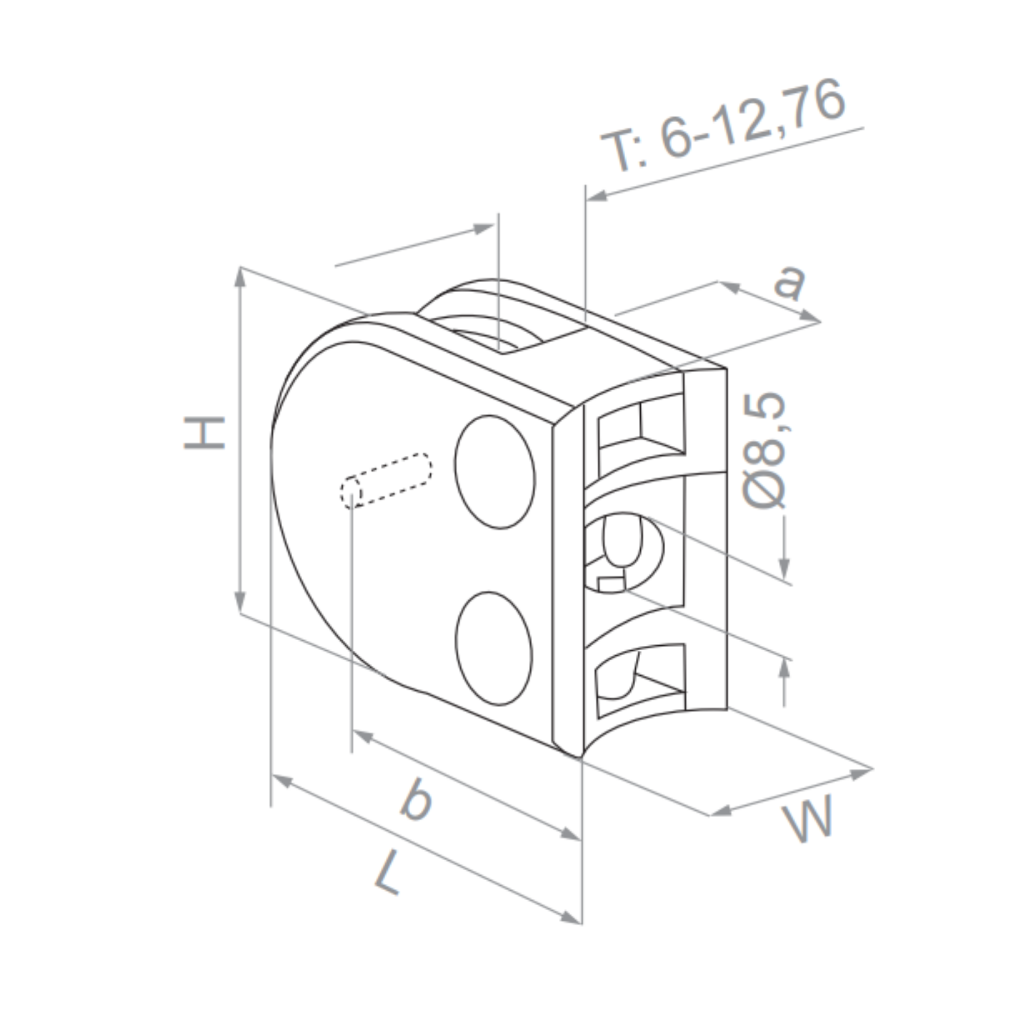 (I) Glass clamp - 42.4/48.3 (a=18) - StroFIX