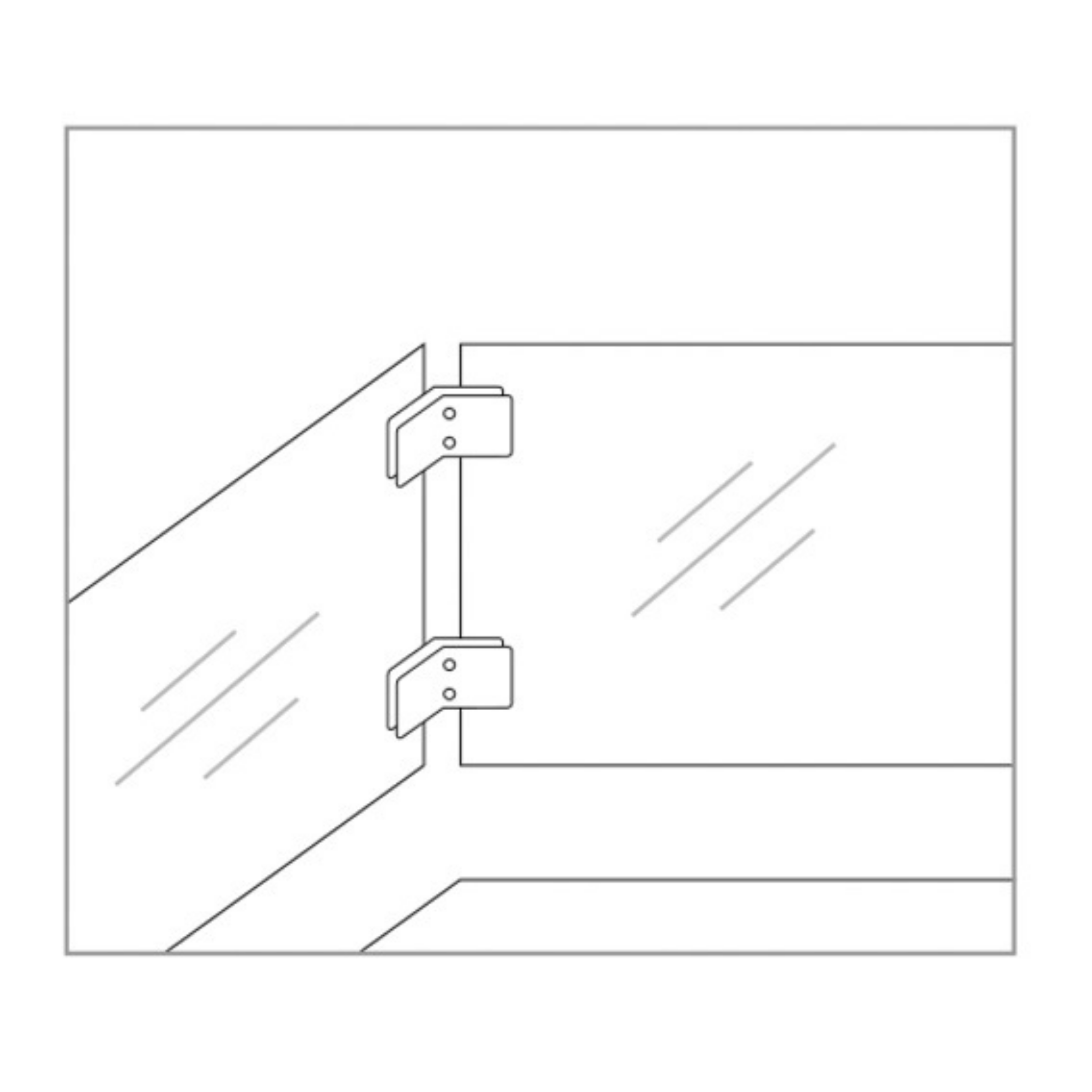 Glass clamp (90°) - StroFIX