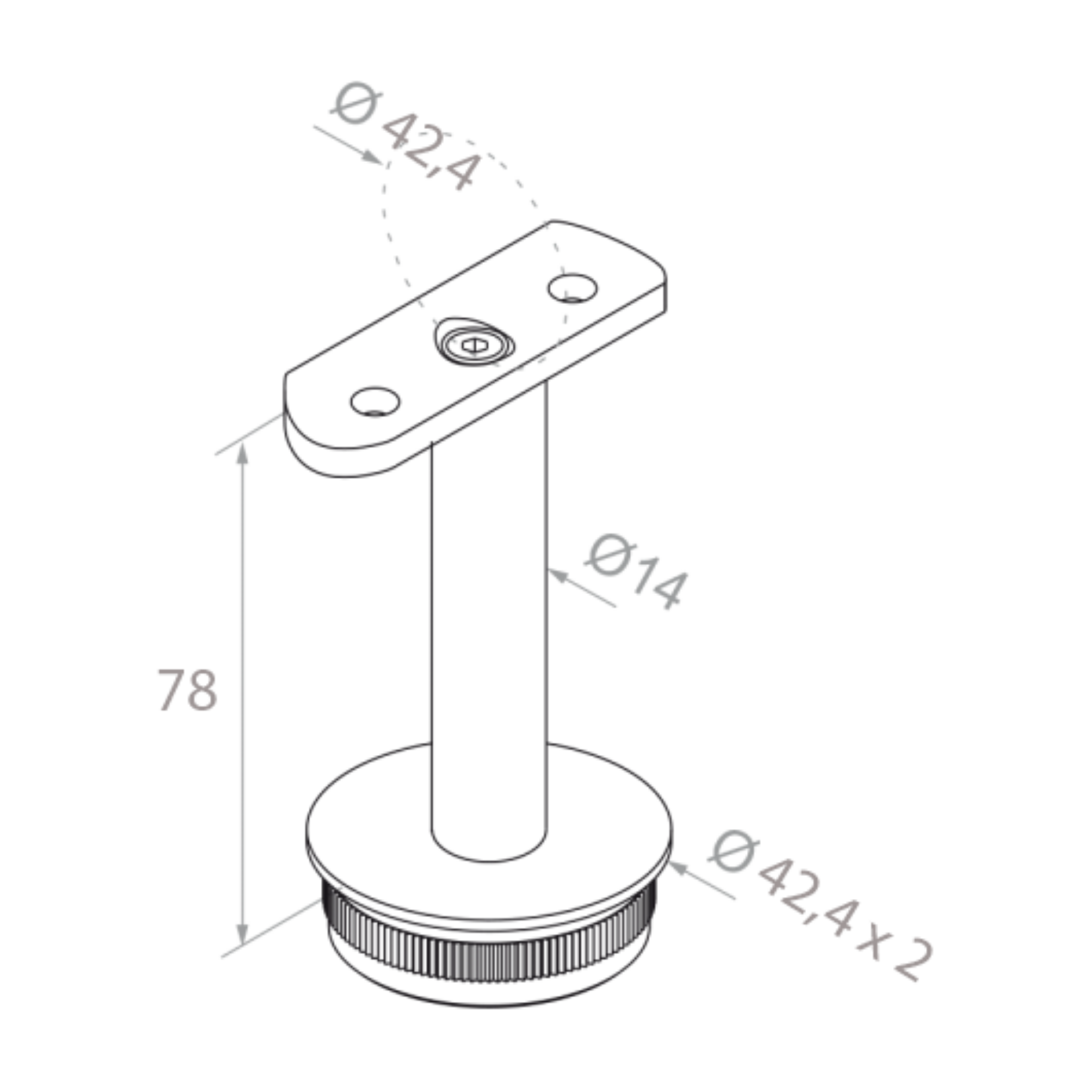 Handrail fitting - 42.4 - StroFIX