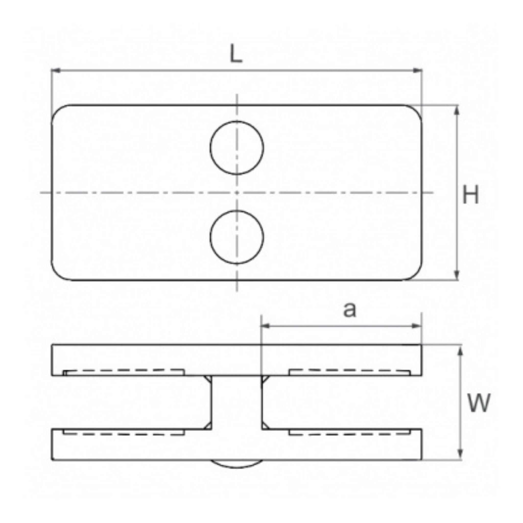 Glass clamp (180°) - StroFIX