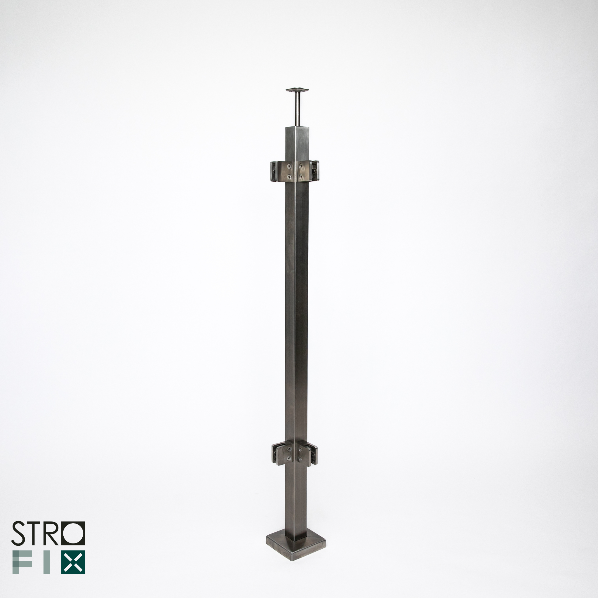 Glass railing system for a flat surface - 42.4 - StroFIX