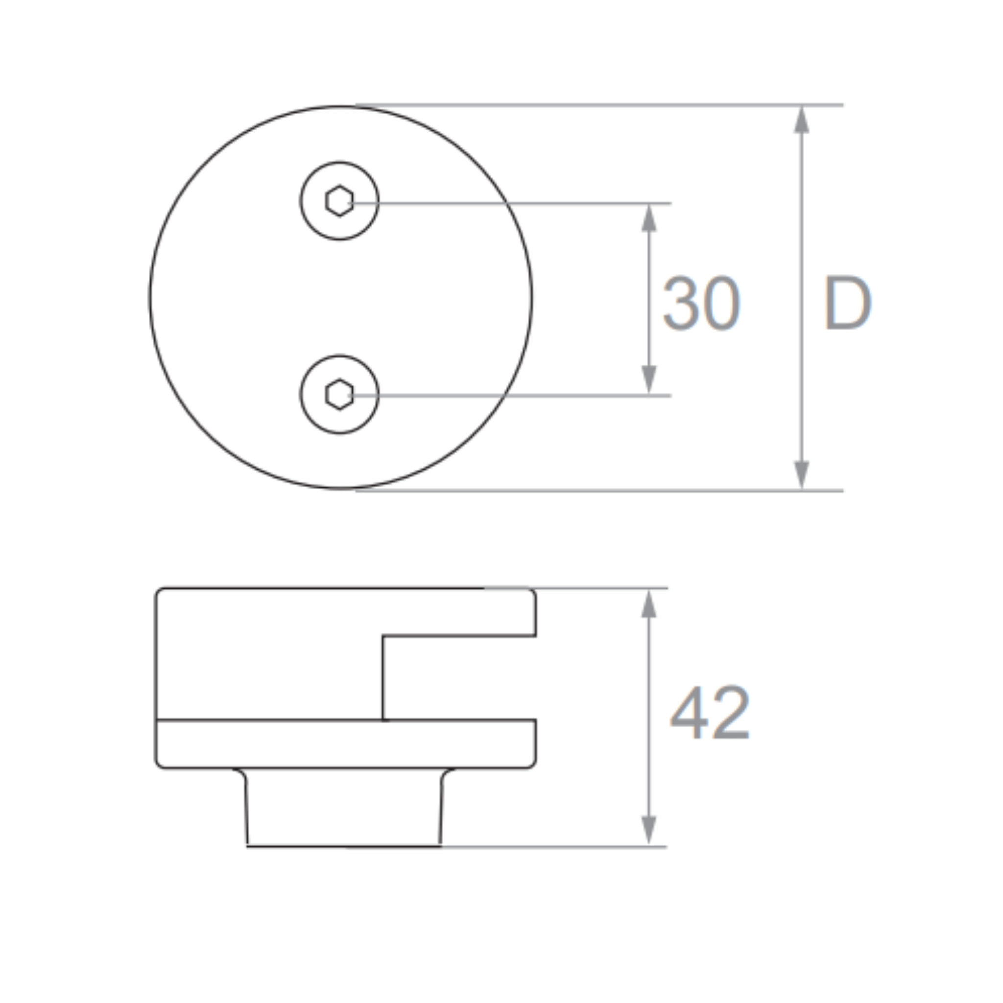 (A) Glass clamp - Ending - Flat - StroFIX