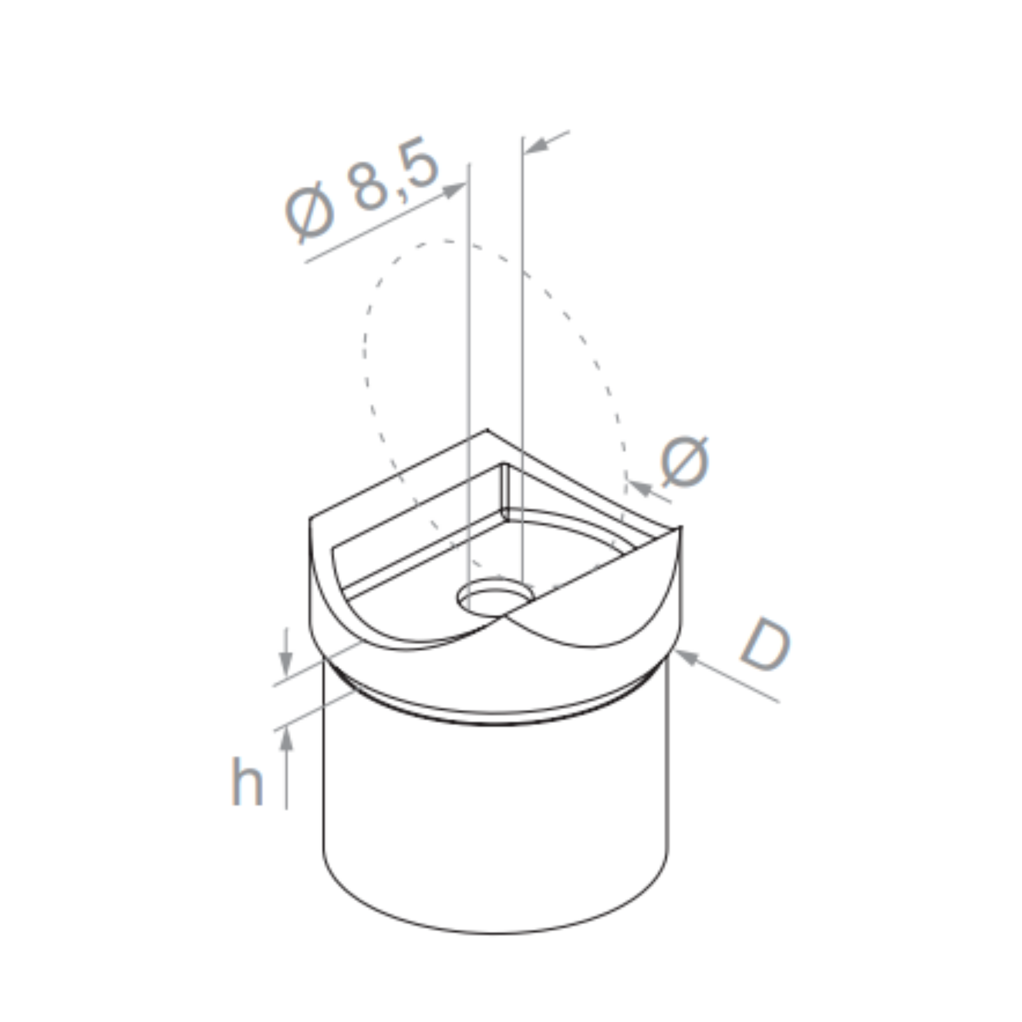 Handrail fitting - horizontal - StroFIX