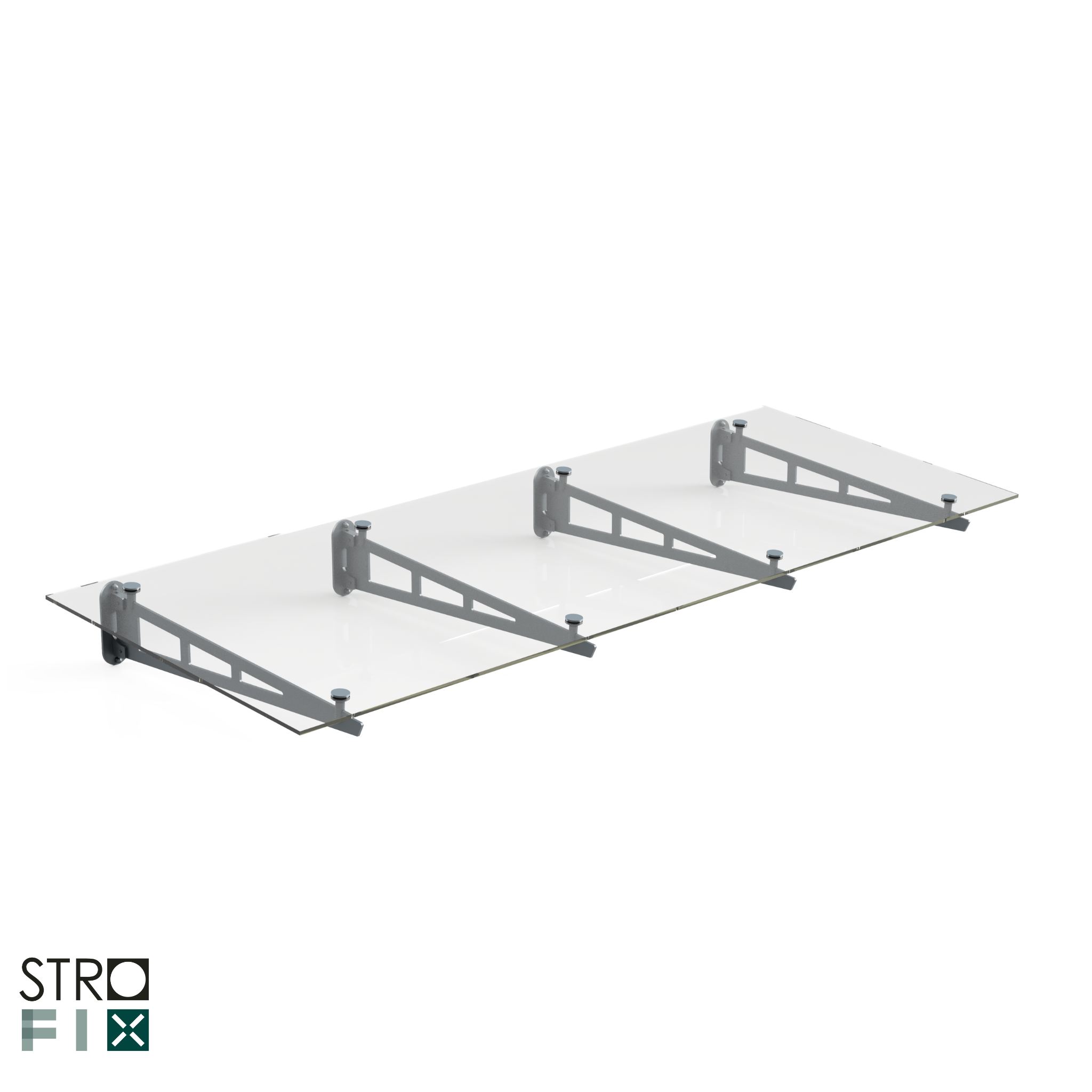 Glass canopy on 4 supports - StroFIX