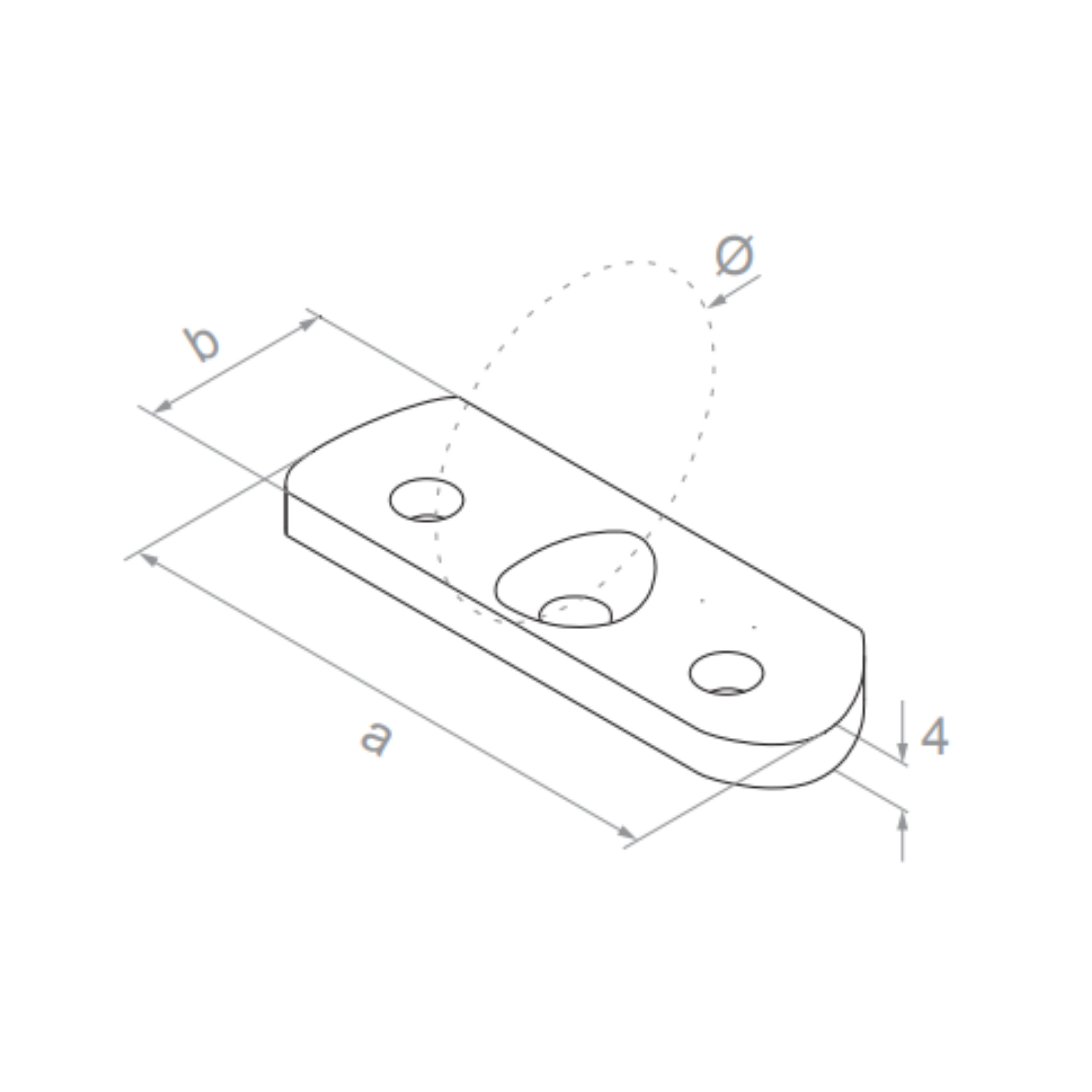 Handrail plate - 42.4/48.3 - StroFIX