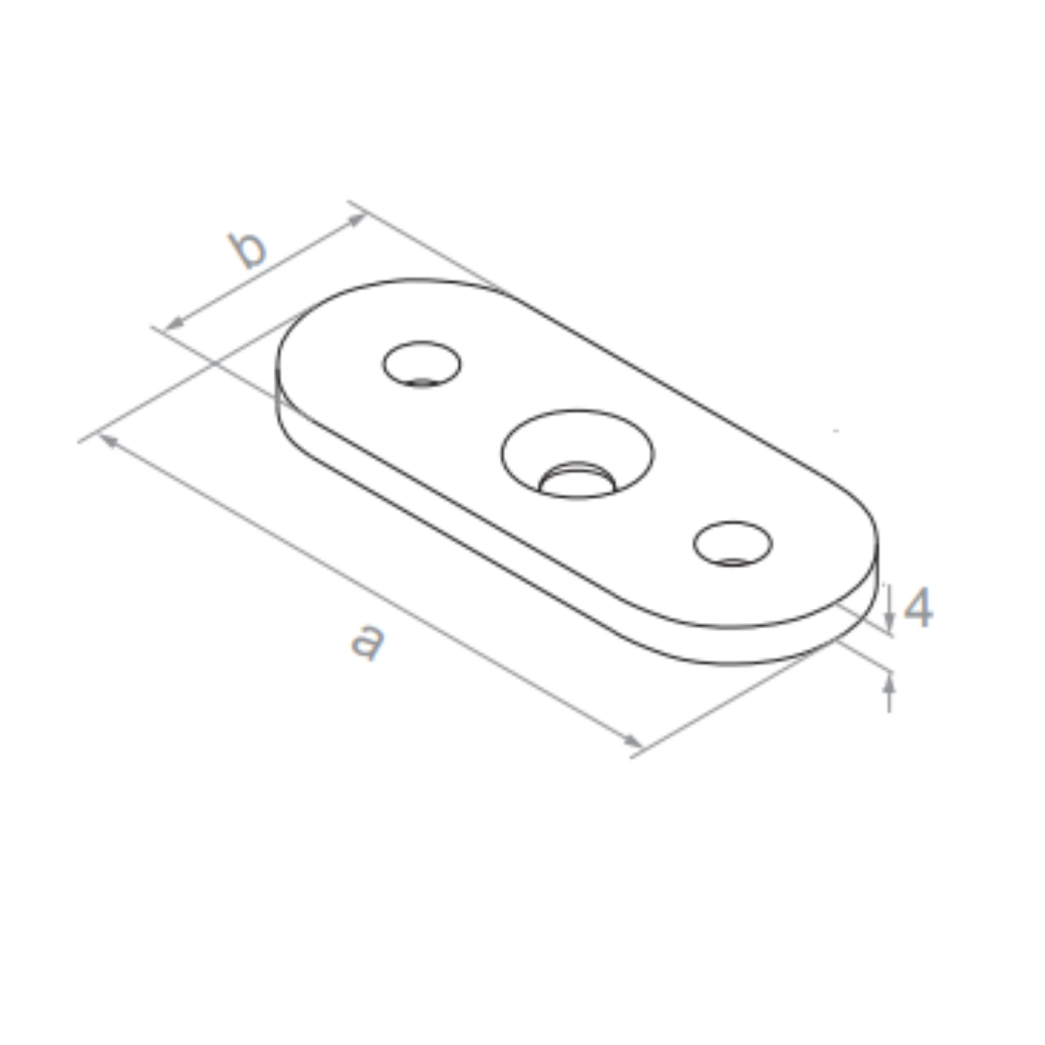 Handrail plate - Flat - StroFIX