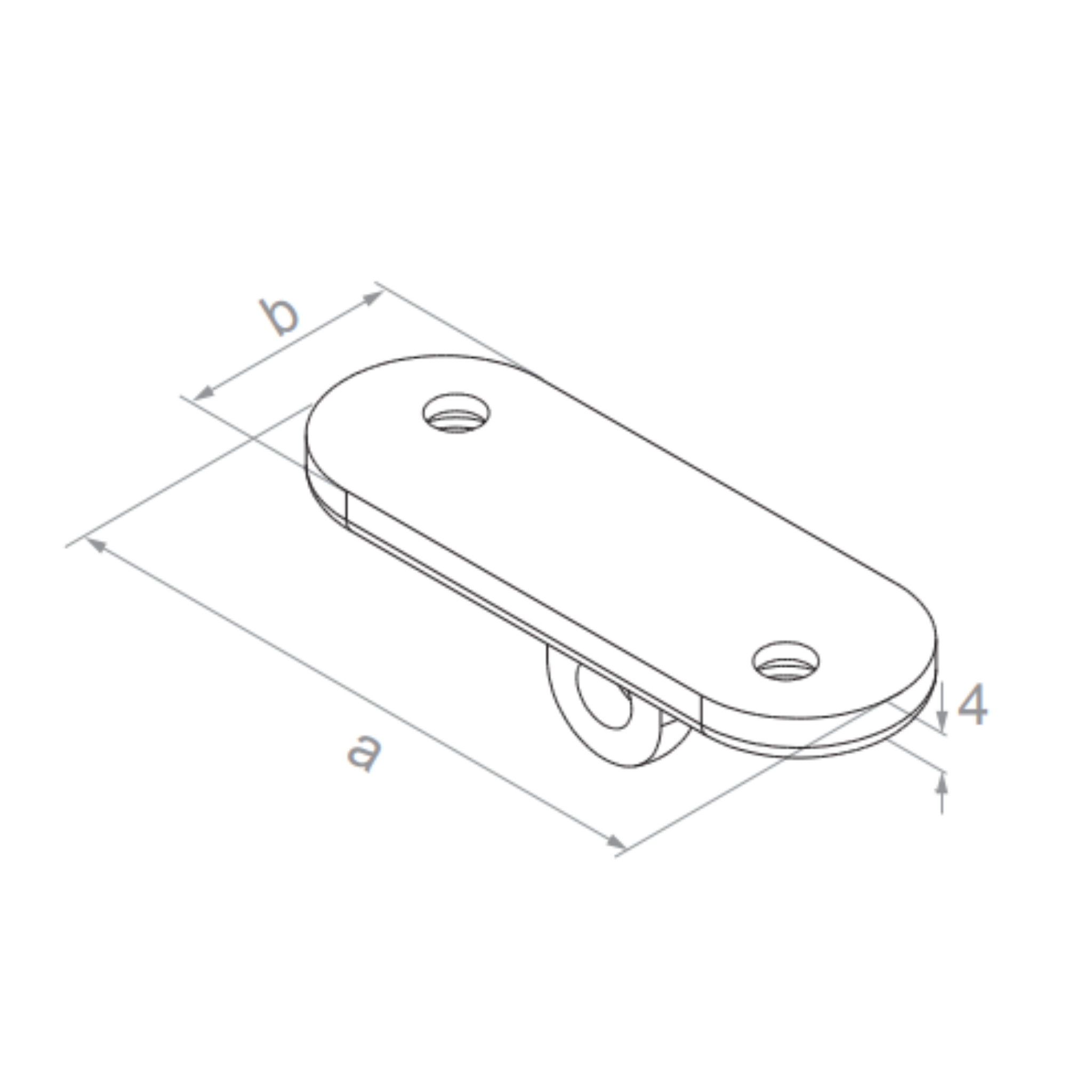 Handrail plate - Flat - StroFIX