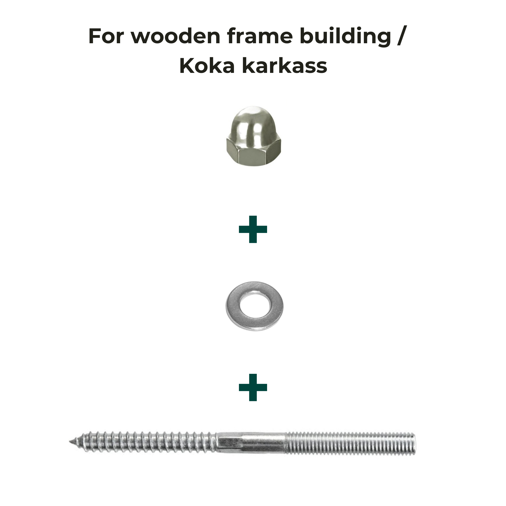 Screw and fastener set for 3 glass canopies - StroFIX