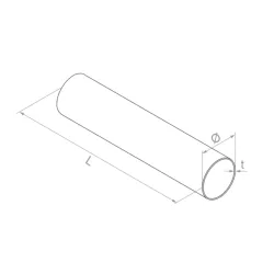 Pipe 42,4x2mm, 2000mm and 3000mm - StroFIX