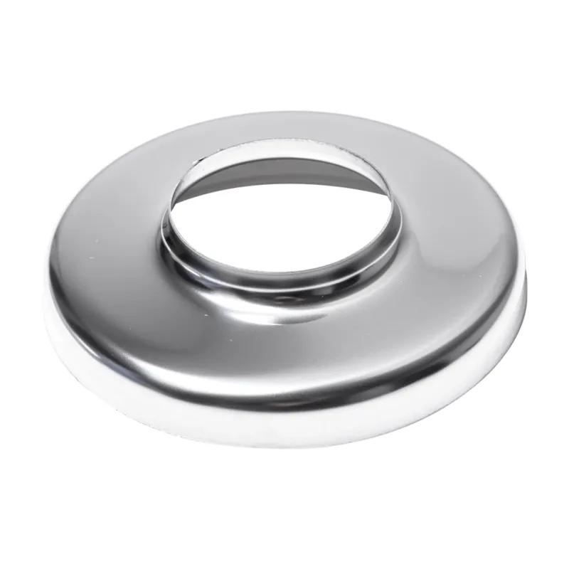 Strofix base cover for Ø42.4 mm pipe, Ø95 mm polished, AISI 304 mirror-finish disc concealing the base plate
