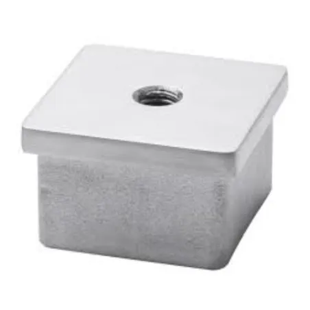 Strofix AISI 304 slīpēts plakans gala nosegvāks 40x40x2 mm kvadrātcaurulei, skatskats no augšas ar plakanu profilu