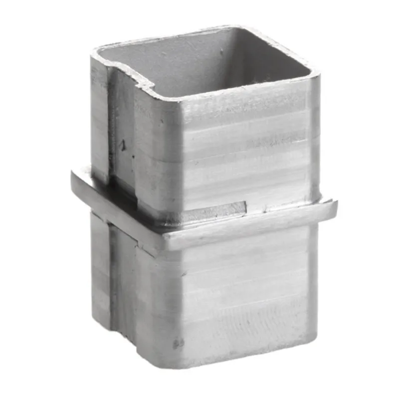 Strofix AISI 304 slīpēts taisnais savienojums 40x40 mm kvadrātcaurulei ar īpaši plānu profilu