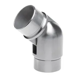 Strofix AISI 304 satin low-profile adjustable flush elbow 90°-180° for Ø42.4 mm tube, H 27 mm