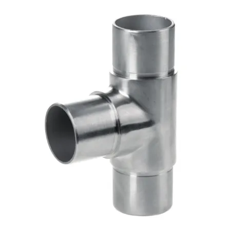 Strofix AISI 304 slīpēts T-veida savienojums Ø42,4 mm caurulei ar T-formas trīsvirzienu krustojumu