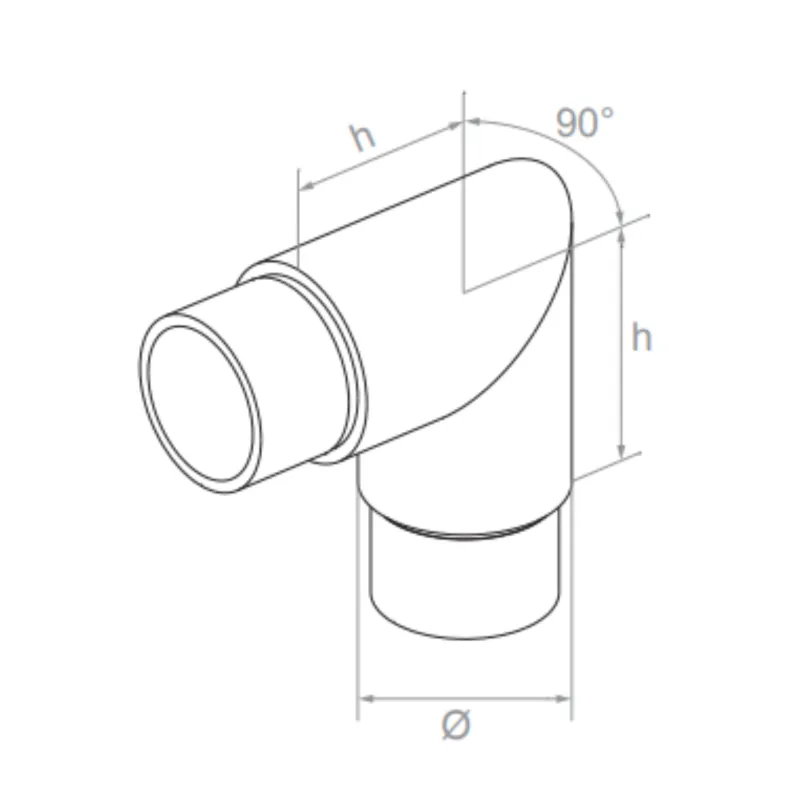Strofix flush angle 90° side view showing 35 mm height and fixed right-angle profile