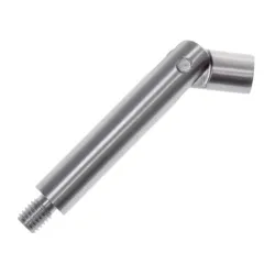 Strofix adjustable handrail rod, ø12 or ø14 mm, 75 mm height, M8, satin AISI 304, articulating joint for rail angle