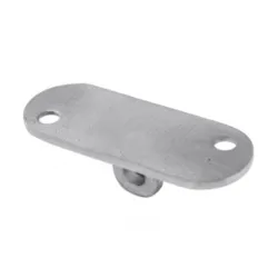 Strofix handrail plate flat, satin AISI 304, flat 64x24 mm saddle for flat-topped handrail, adjustable