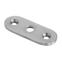 Strofix handrail plate flat fixed, satin AISI 304, 64x24 mm saddle for flat-topped handrail, non-adjustable