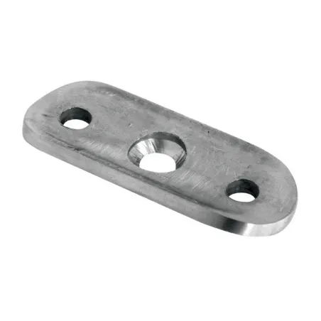 Strofix handrail plate 42.4 fixed, satin AISI 304, curved 64x24 mm saddle for round ø42.4 mm pipe, non-adjustable