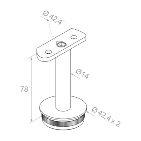 Handrail fitting - 42.4 - StroFIX