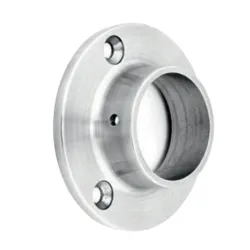 Strofix wall and bottom handrail fastening with 3 screws, ø85 mm base, for round ø42.4 mm pipe, AISI 304 316 satin