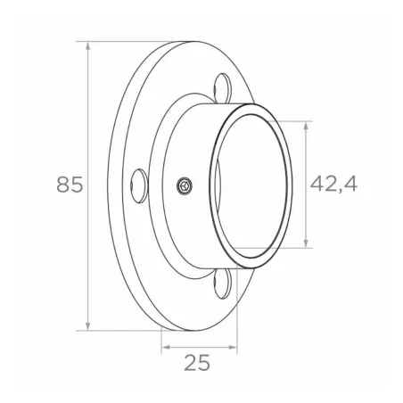 Wall and bottom handrail fastening - StroFIX