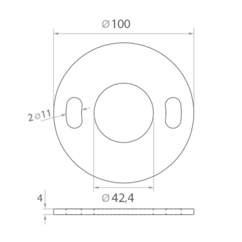 Bottom fastening with 2-4 screws