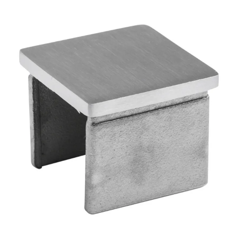 Strofix AISI 304 slīpēts gala nosegvāks 40x40x1,5 mm lentera caurulei ar plakanu noslēguma profilu