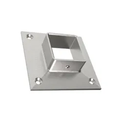Strofix aksiāls lentera stiprinājums 40x40 mm, slīpēts AISI 304, gala stiprinājums, kas noenkuro rokturi pie sienas