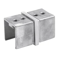 Strofix aksiāls savienojums 40x40 mm slota rokturim, slīpēts AISI 304 316, taisns savienotājs, kas savieno divus roktura posmus