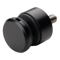 Strofix D30 stikla stiprinājums no nerūsējošā tērauda AISI304 ar matēti melnu RAL9005 apdari, Ø30 mm vāks
