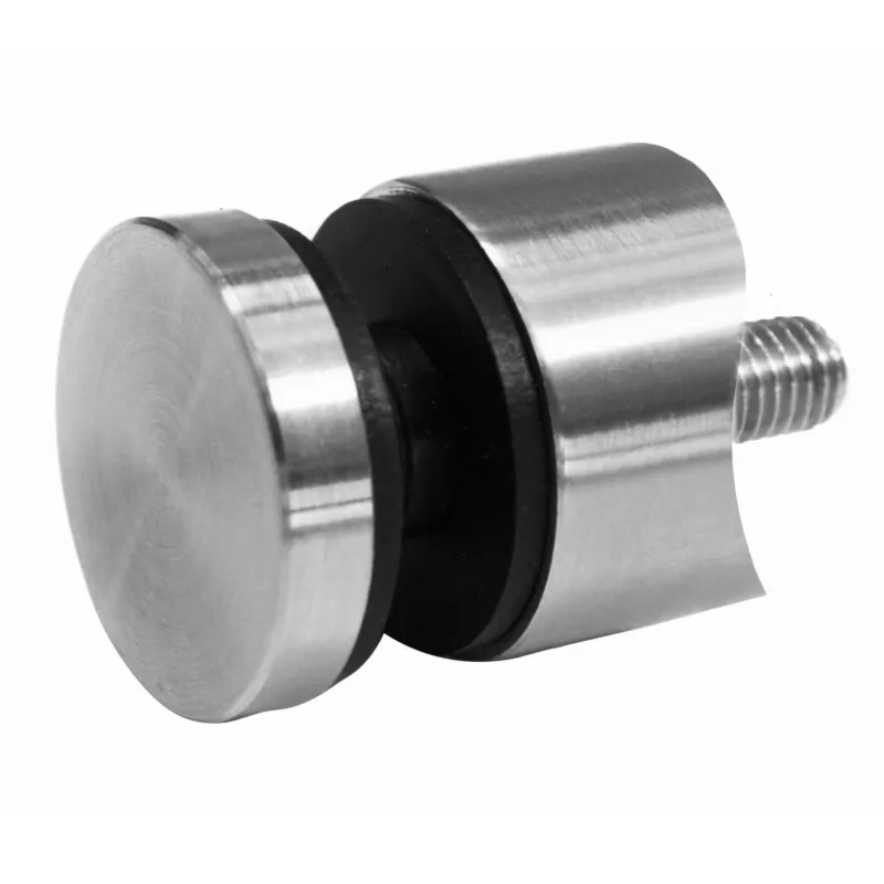 Strofix D30 glass adaptor for Ø42.4 mm tube in stainless steel AISI304/316, satin finish