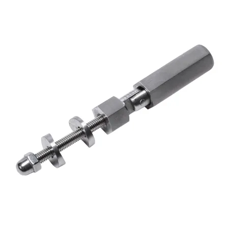 Strofix AISI 304 satin rope holder for Ø42.4 mm post tube, front view showing body and mount
