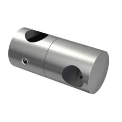 Strofix AISI 304 satin vertical crossbar holder for Ø42.4 mm post tube with Ø12 mm crossbar holes
