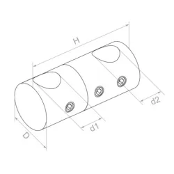 Strofix vertikālā reliņu turētāja sānskats ar redzamu 48 mm augstumu un 22 mm korpusa diametru