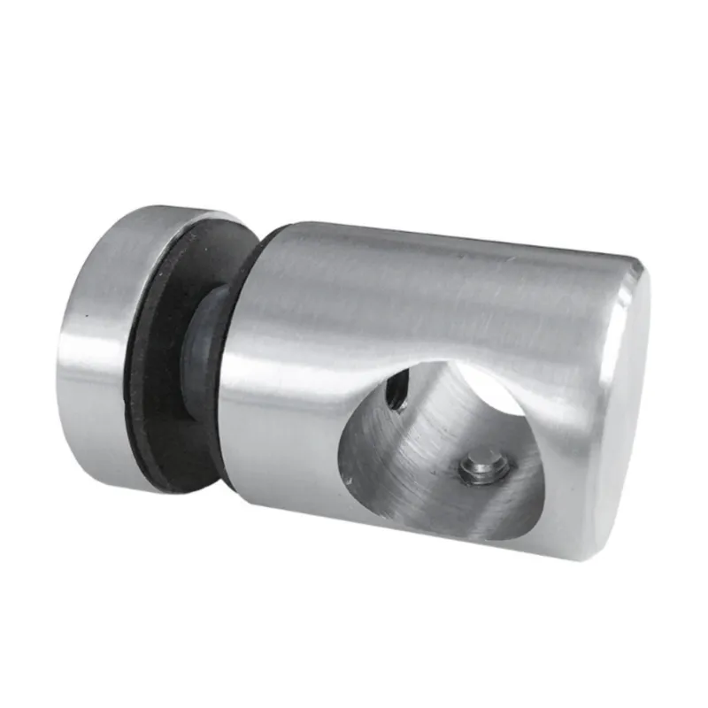 Strofix AISI 304 slīpēts reliņu turētājs pie stikla Ø16 mm caurulei, 25 mm korpuss, priekšskats
