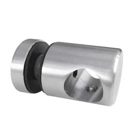 Strofix AISI 304 slīpēts reliņu turētājs pie stikla Ø16 mm caurulei, 25 mm korpuss, priekšskats