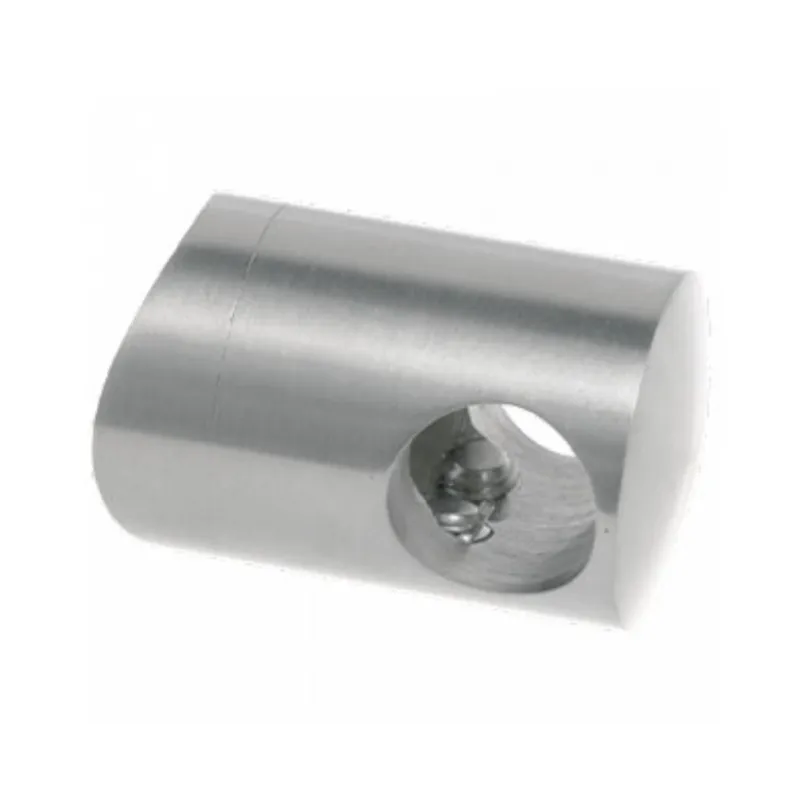 Strofix AISI 304 slīpēts reliņu savienotājs Ø42,4 mm staba caurulei ar Ø12 mm caurejošu caurumu