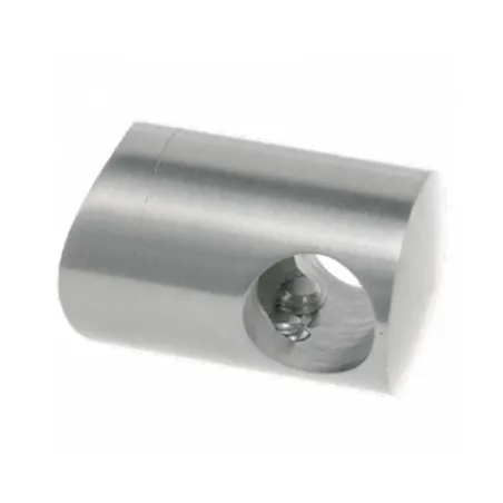 Strofix AISI 304 slīpēts reliņu savienotājs Ø42,4 mm staba caurulei ar Ø12 mm caurejošu caurumu